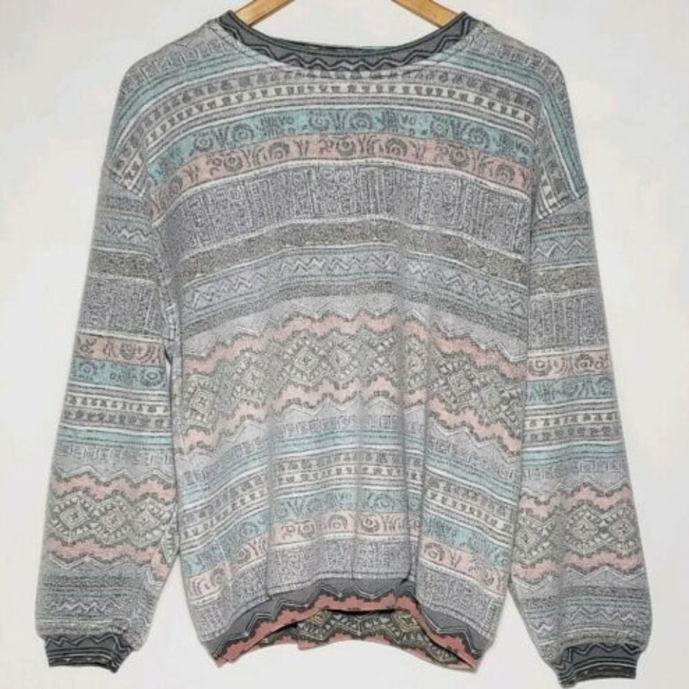 Saturdays VTG 90s Crewneck Sweater Southwestern